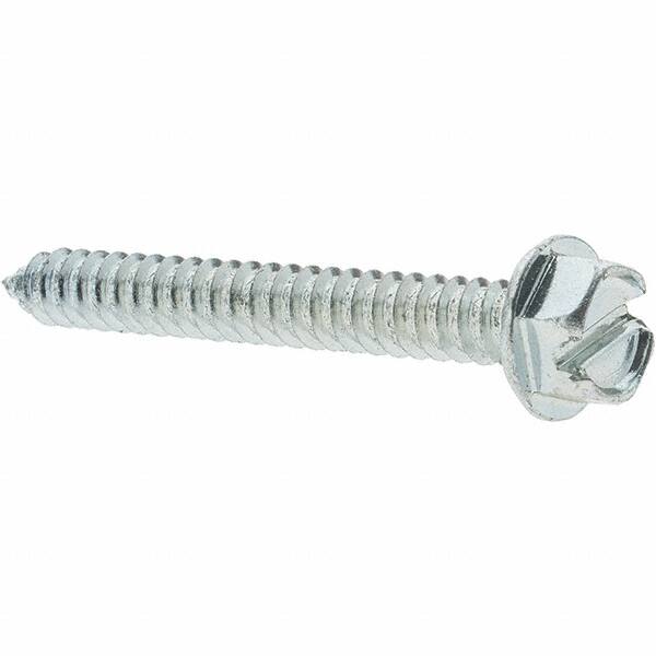 Sheet Metal Screw: #14, Hex Washer Head, Slotted MPN:C52000438