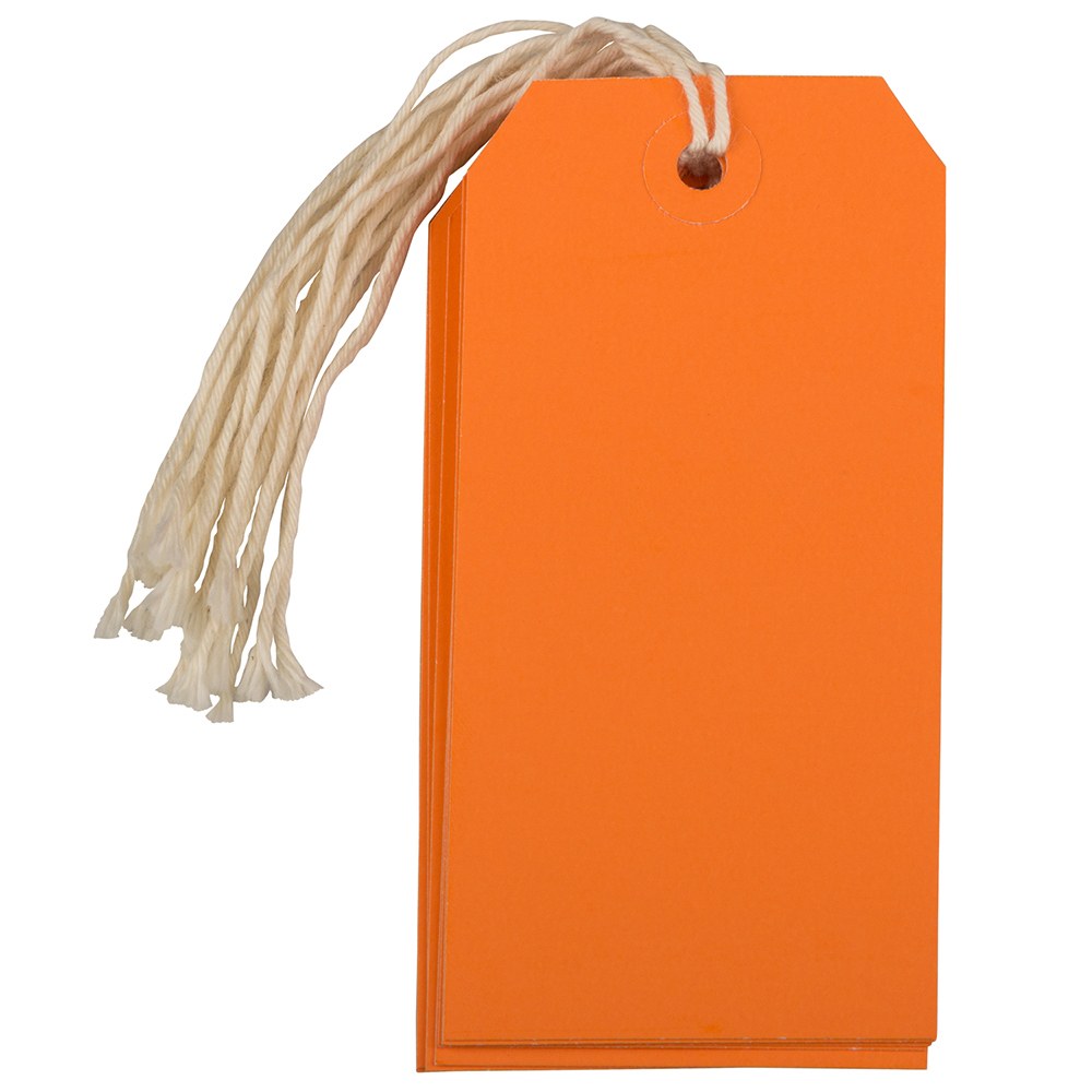 JAM Paper Gift Tags, 4 3/4in x 2 3/8in, Orange, Pack Of 10 MPN:39197117