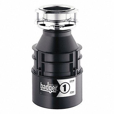 Garbage Disposal Badger 1 1/3 HP MPN:BADGER 1 WITH CORD
