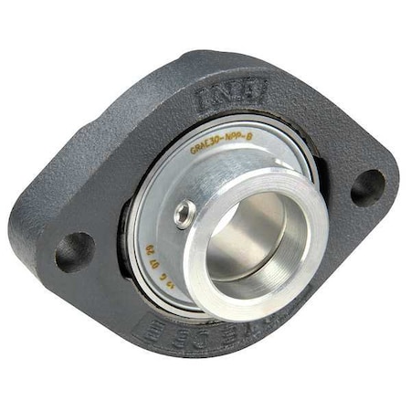 2 Holes, Rhombus Housing, Flange Mount Bearing, Radial Ball, 40 mm Dia, Cast Iron, Eccentric Locking Collar MPN:GLCTE40-XL