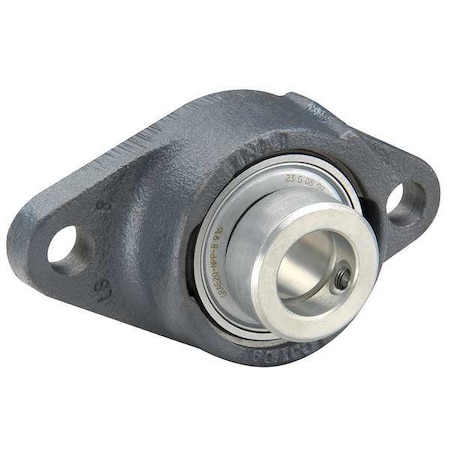 2 Holes, Rhombus Housing, Flange Mount Bearing, Radial Ball, 50 mm Dia, Cast Iron, Eccentric Locking Collar MPN:RCJT50-XL-N-I