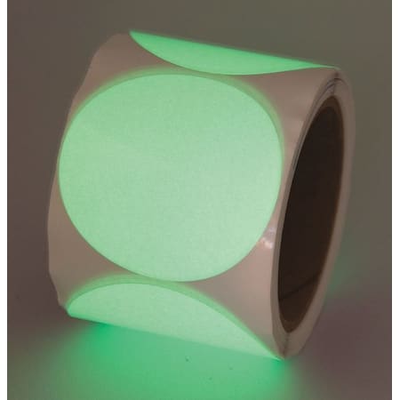 Circle Glow-in-the-Dark Tape Vinyl White, 3