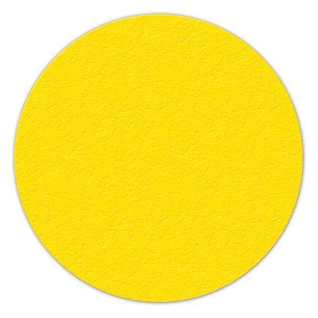 Large Circle Workplace Floor Organization Marker Vinyl Film Yellow, 6
