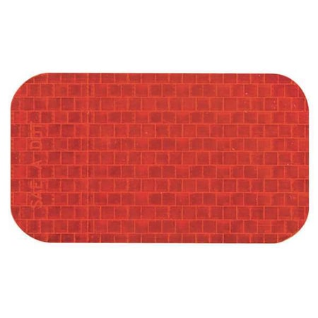 Reflective Stick-On Reflector Base: Resin, Liner: Clear Poly Red, 2