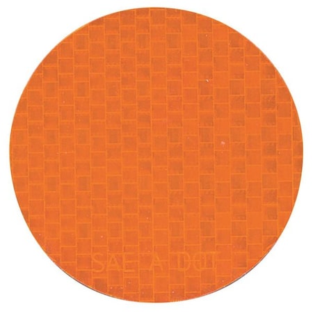 Reflective Stick-On Reflector Base: Resin, Liner: Clear Poly Amber, 3