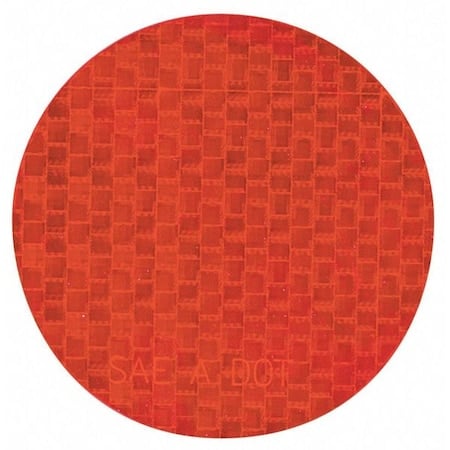 Reflective Stick-On Reflector Base: Resin, Liner: Clear Poly Red, 3