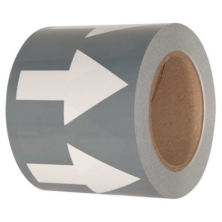 Arrow Tape, Gray/White, 4 in. W, 108 ft. L MPN:PMA4511