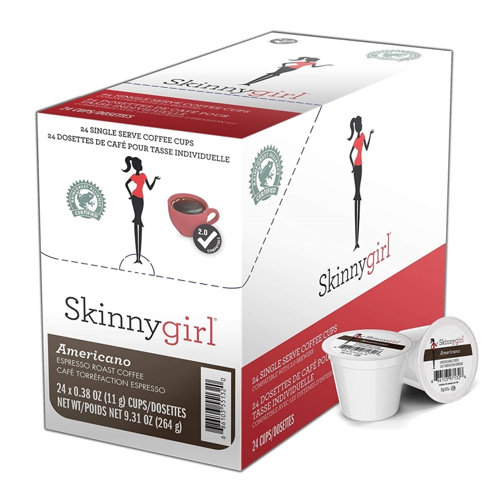 Skinnygirl Single-Serve K-Cup Coffee, Americano Espresso Roast, Box Of 24 Pods MPN:SNSG5132