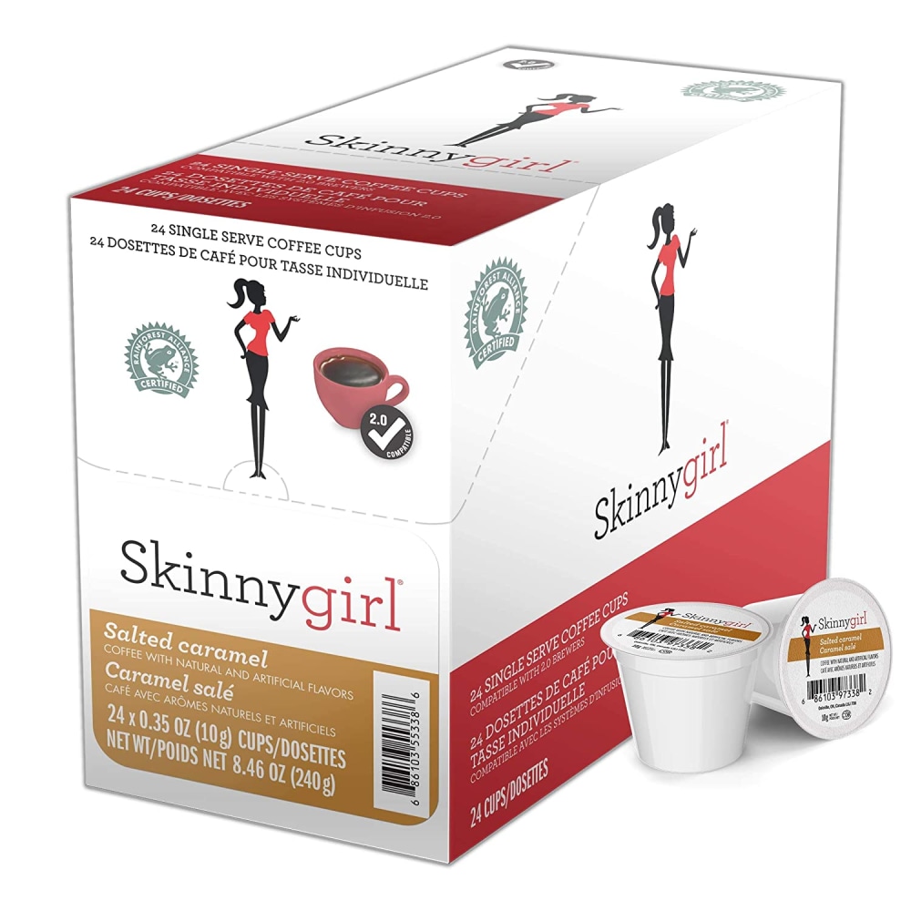 Skinnygirl Single-Serve K-Cup Coffee, Salted Caramel Medium Roast, Box Of 24 Pods MPN:SNSG5338
