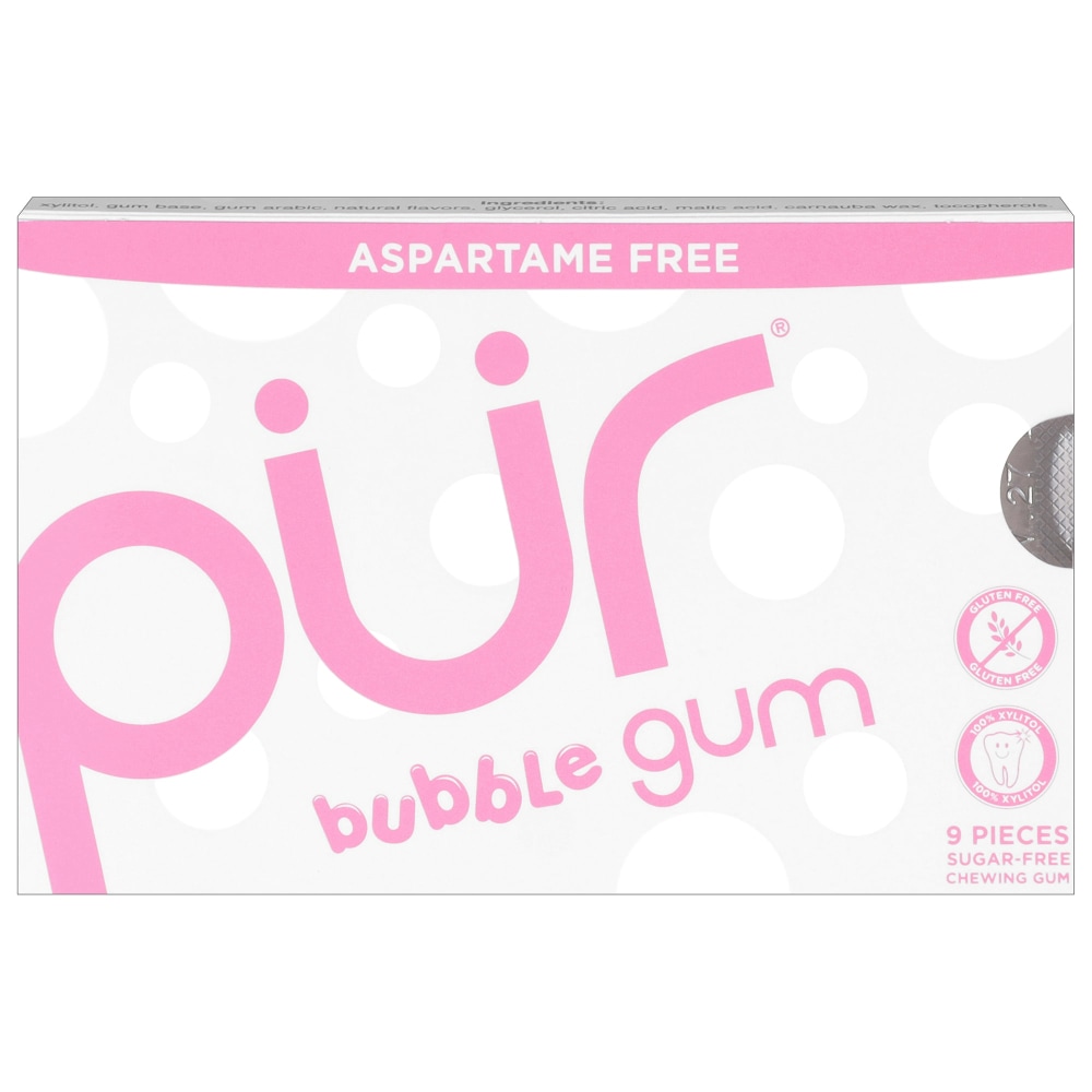 Pur Gum Sugar-Free Bubble Gum, 0.44 Oz, Total Qty 96 MPN:001161