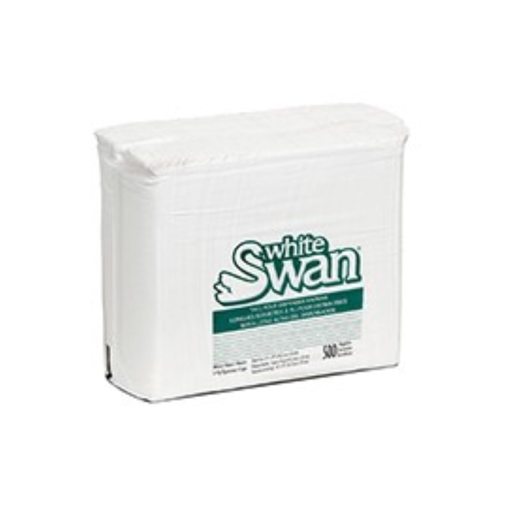 White Swan Tall Fold Disposable 1-Ply Napkins, 6in x 13in, White, 1, 000 Napkins Per Pack, Case Of 10 Packs MPN:07205 / 20500