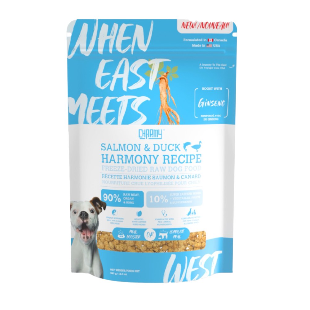 Charmy Pet ‘When East Meets West' Freeze-Dried Raw Herbal Dog Food, Salmon & Duck, 5.2 Oz MPN:CHY5008