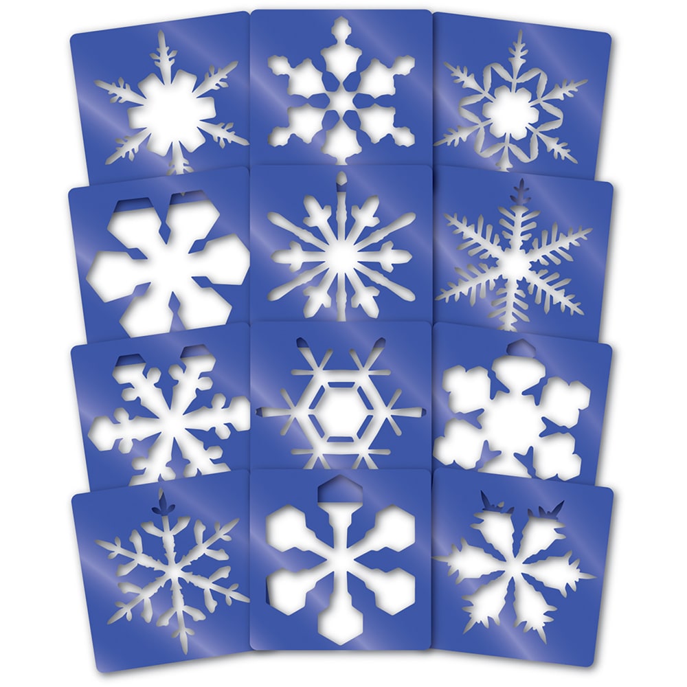 Roylco Super Snowflake Stencils, Pack Of 12 MPN:R-58622