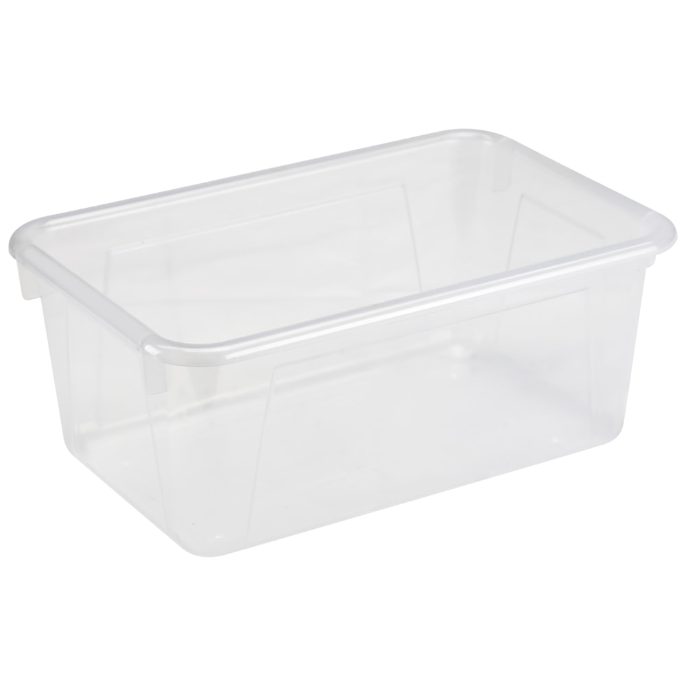 Storex Small Cubby Bins, 5-1/4inH x 8inW x 12-5/16inD, Translucent, Pack Of 5 Bins MPN:STX62461U05C