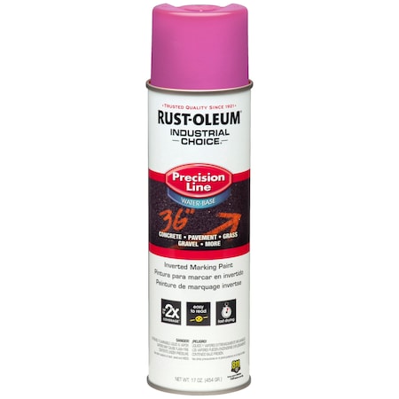 Inverted Marking Paint, 17 oz., Safety Purple, Water -Based MPN:1868838
