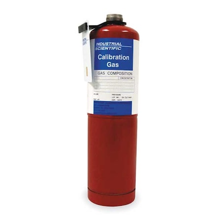 Calibration Gas, Hydrogen Sulfide, 58 L, 5/8 in-18 UNF threaded collar Connection, +/-5% Accuracy MPN:18100859