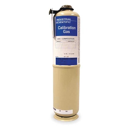 Calibration Gas, Carbon Monoxide, 103 L, 5/8 in-18 UNF threaded collar Connection, +/-5% Accuracy MPN:18102230
