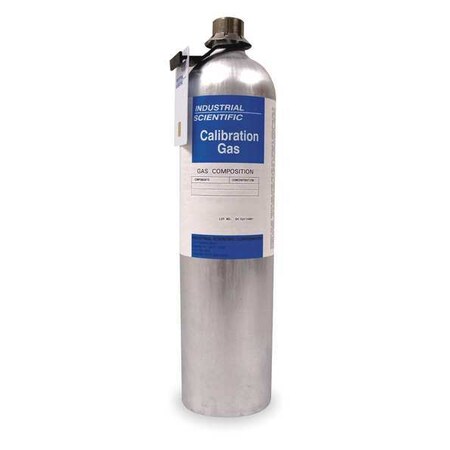 Calibration Gas, Hydrogen Sulfide, 58 L, 5/8 in-18 UNF threaded collar Connection, +/-5% Accuracy MPN:18102245