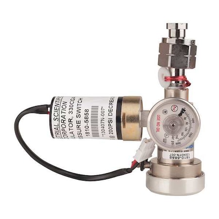 Gas Regltr w/Pressure Switch, 650L, CGA330 MPN:18105858