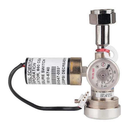 Gas Regltr w/Pressure Switch, 650L, CGA660 MPN:18106740