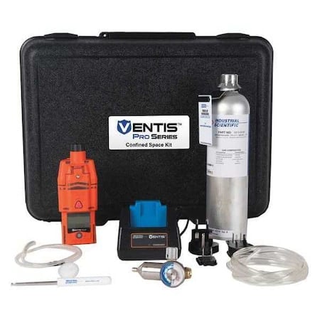 Ventis Pro5 Multi-Gas Detector, Audible, Vibrating, Visual, LCD, 18 hr Battery Life MPN:V5K-KJ4Y2111101