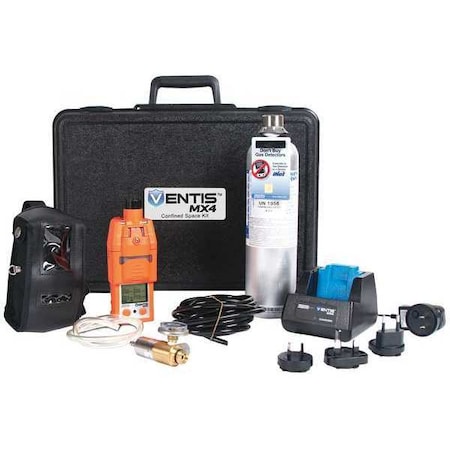 Ventis MX4 Multi-Gas Detector, IP66/IP67, Audible, Vibrating, Visual, LCD, 12 hr Battery Life MPN:VK-K1032111111