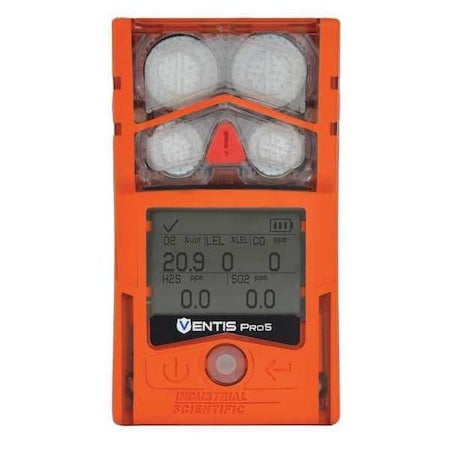 Ventis Pro5 Multi-Gas Detector, IP68, Audible, Vibrating, Visual, LCD with Backlight MPN:VP5-K12Y2110101