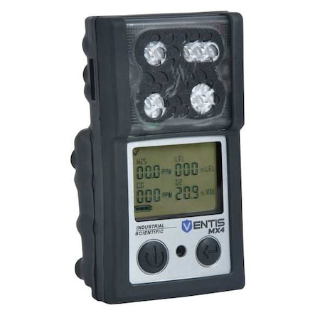 Ventis MX4 Multi-Gas Detector, IP66/IP67, Audible, Vibrating, Visual, LCD with Backlight MPN:VTS-K1232100101