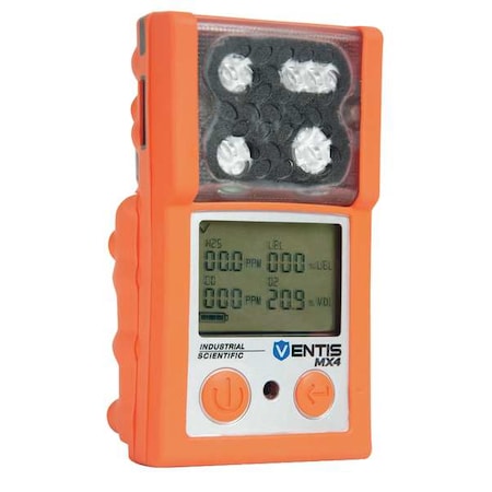 Ventis MX4 Multi-Gas Detector, IP66/IP67, Audible, Vibrating, Visual, LCD with Backlight MPN:VTS-K1232101101