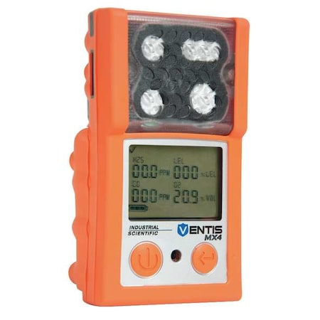 Ventis MX4 Multi-Gas Detector, IP66/IP67, Audible, Vibrating, Visual, LCD with Backlight MPN:VTS-K5232101101