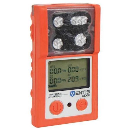 Ventis MX4 Multi-Gas Detector, IP66/IP67, Audible, Vibrating, Visual, LCD with Backlight MPN:VTS-L1233001101