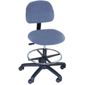 Clean Room Stool - Low Back - Pneumatic - Blue 50-VCR BLUE-211