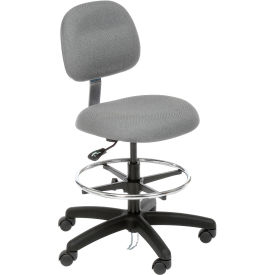 ESD Stool - Fabric - Pneumatic - Gray 50-DF GRAY-431