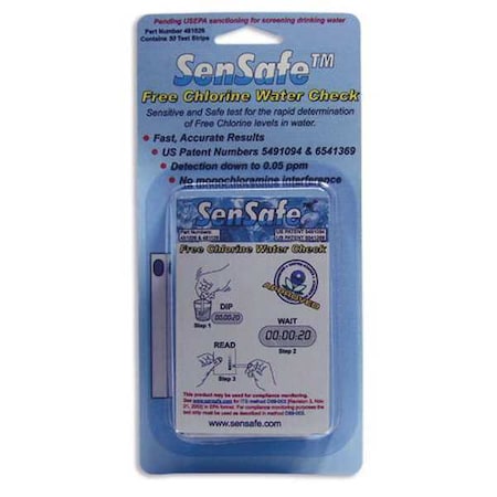 Test Strips, Free Chlorine, 0-6ppm, PK30 MPN:481126