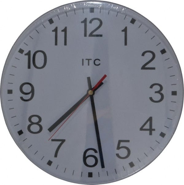 11-1/2 Inch Diameter, White Face, Dial Wall Clock MPN:90/1202