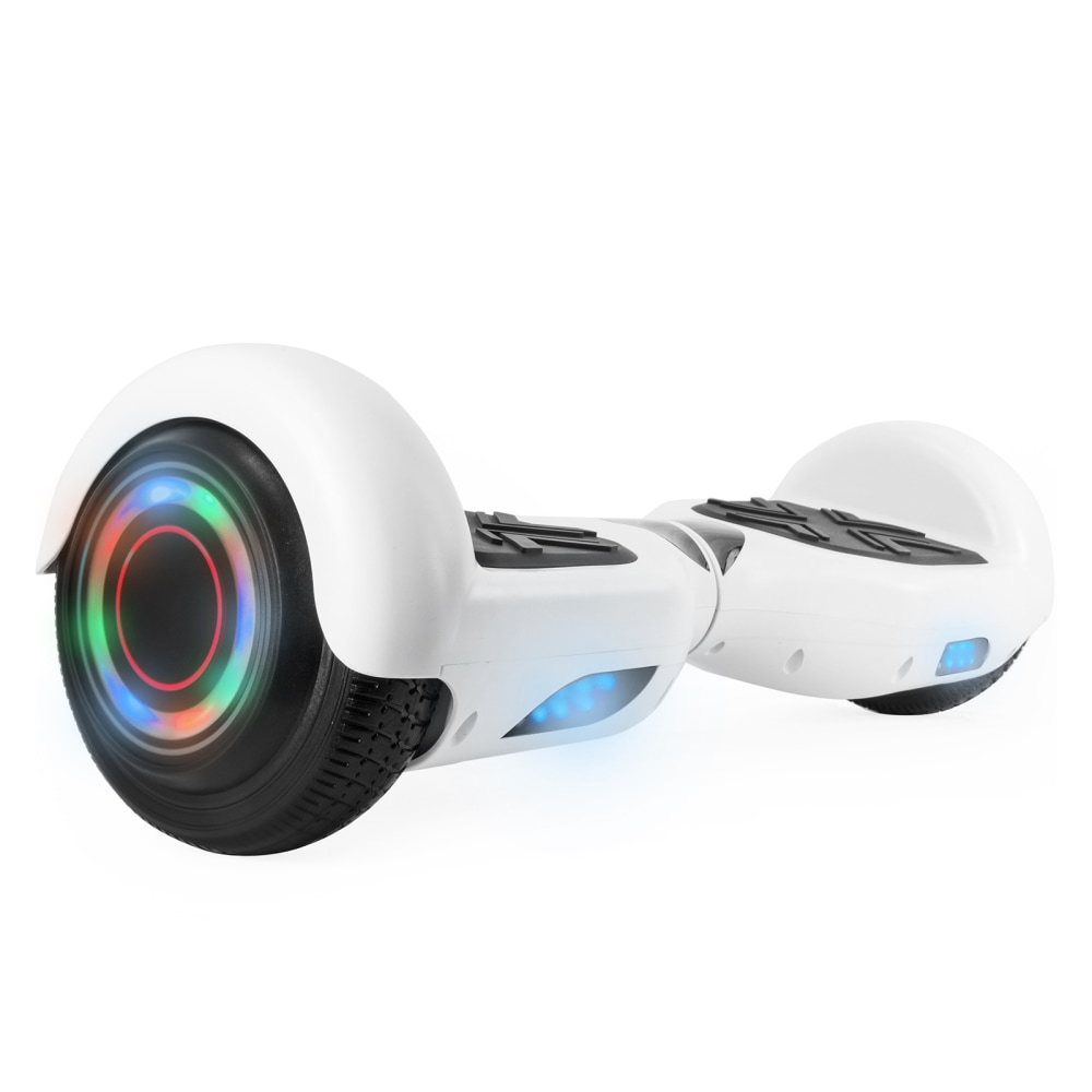 AOB Hoverboard With Bluetooth Speakers, 7inH x 27inW x 7-5/16inD, White MPN:995109492M