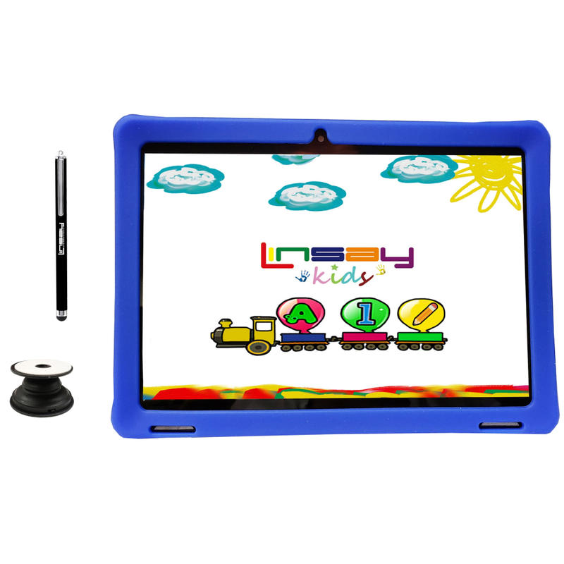 Linsay F10IPS Tablet, 10.1in Screen, 2GB Memory, 64GB Storage, Android 13, Kids Blue MPN:F10IPKIDSBP