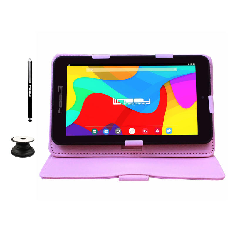 Linsay F7 Tablet, 7in Screen, 2GB Memory, 64GB Storage, Android 13, Pink MPN:F7UHDBCLPINKP