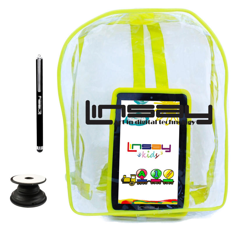 Linsay F7 Tablet, 7in Screen, 2GB Memory, 64GB Storage, Android 13, Kids Yellow/Bag MPN:F7UHDKIDSBAGP