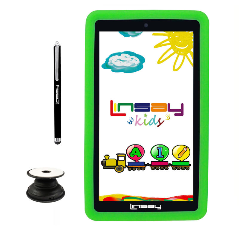 Linsay F7 Tablet, 7in Screen, 2GB Memory, 64GB Storage, Android 13, Kids Green, F7UHDKIDSGREENP MPN:F7UHDKIDSGREENP