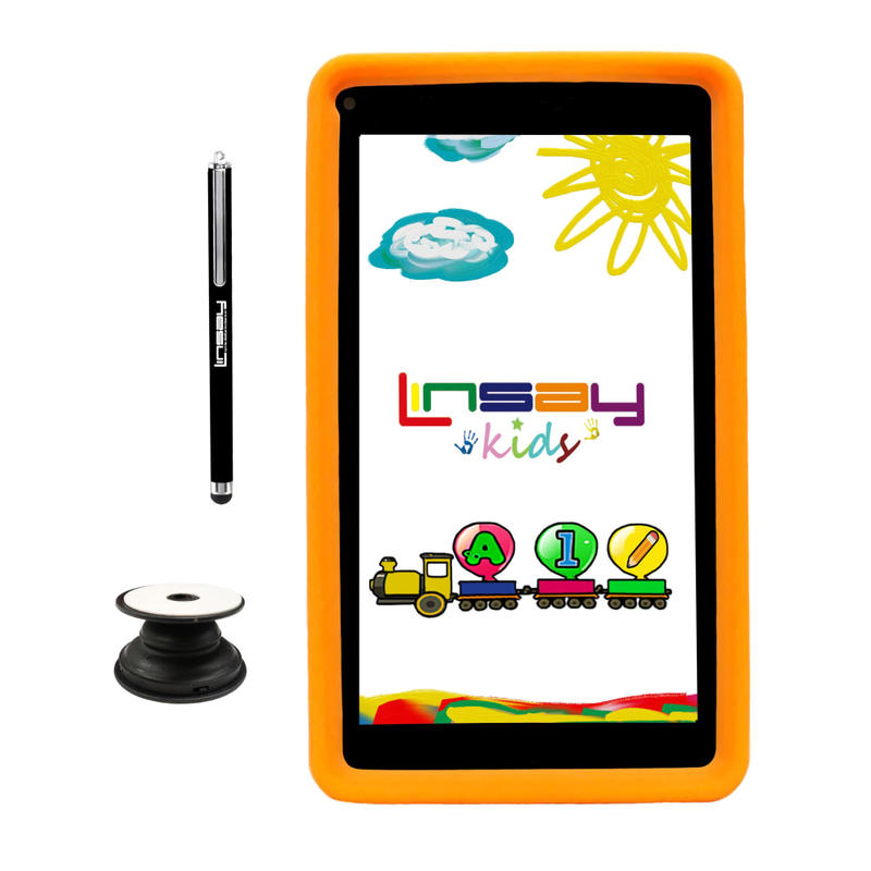 Linsay F7 Tablet, 7in Screen, 2GB Memory, 64GB Storage, Android 13, Kids Orange MPN:F7UHDKIDSORANGEP