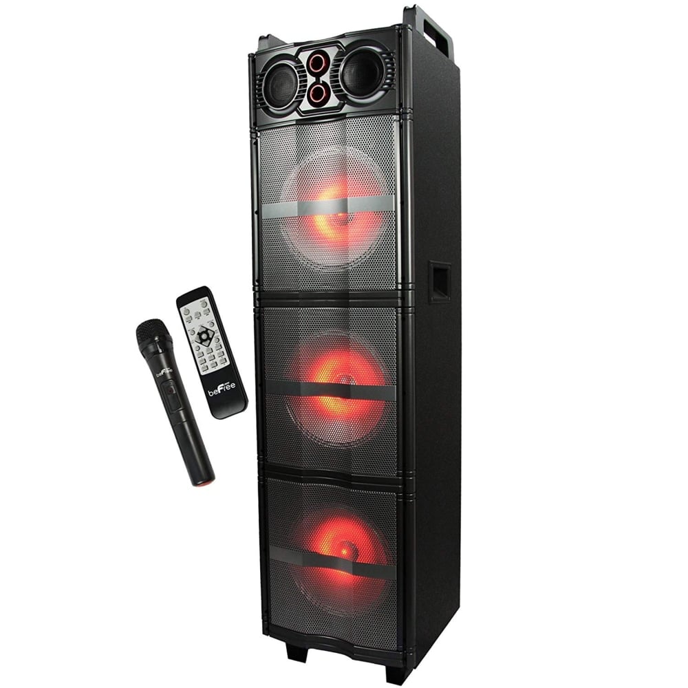 BeFree Sound Triple Portable Bluetooth Subwoofer Speaker With Party Lights, 99597500M MPN:99597500M