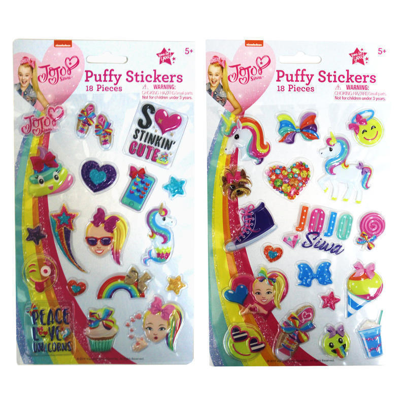 Inkology Puffy Stickers, JoJo Siwa, Pack Of 6 Sheets MPN:892-7