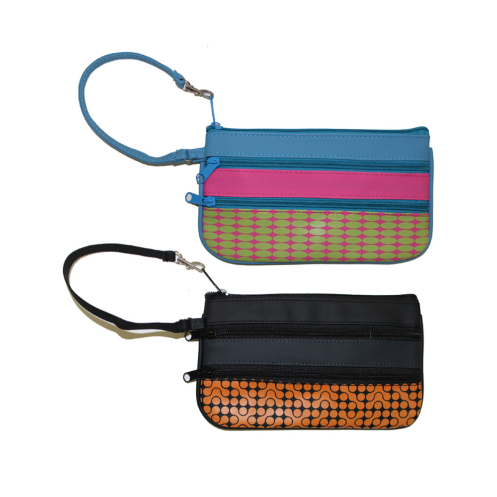 Inkology Wristlet Pencil Pouches, Assorted Colors, Pack Of 6 Pouches MPN:486-8