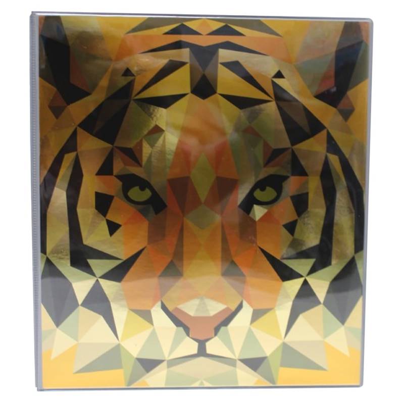 Inkology Totem Vinyl 3-Ring Loose Leaf 3-Ring Binder, 1 1/2in Rings, Assorted Designs, Pack Of 8 MPN:355-7PDQ