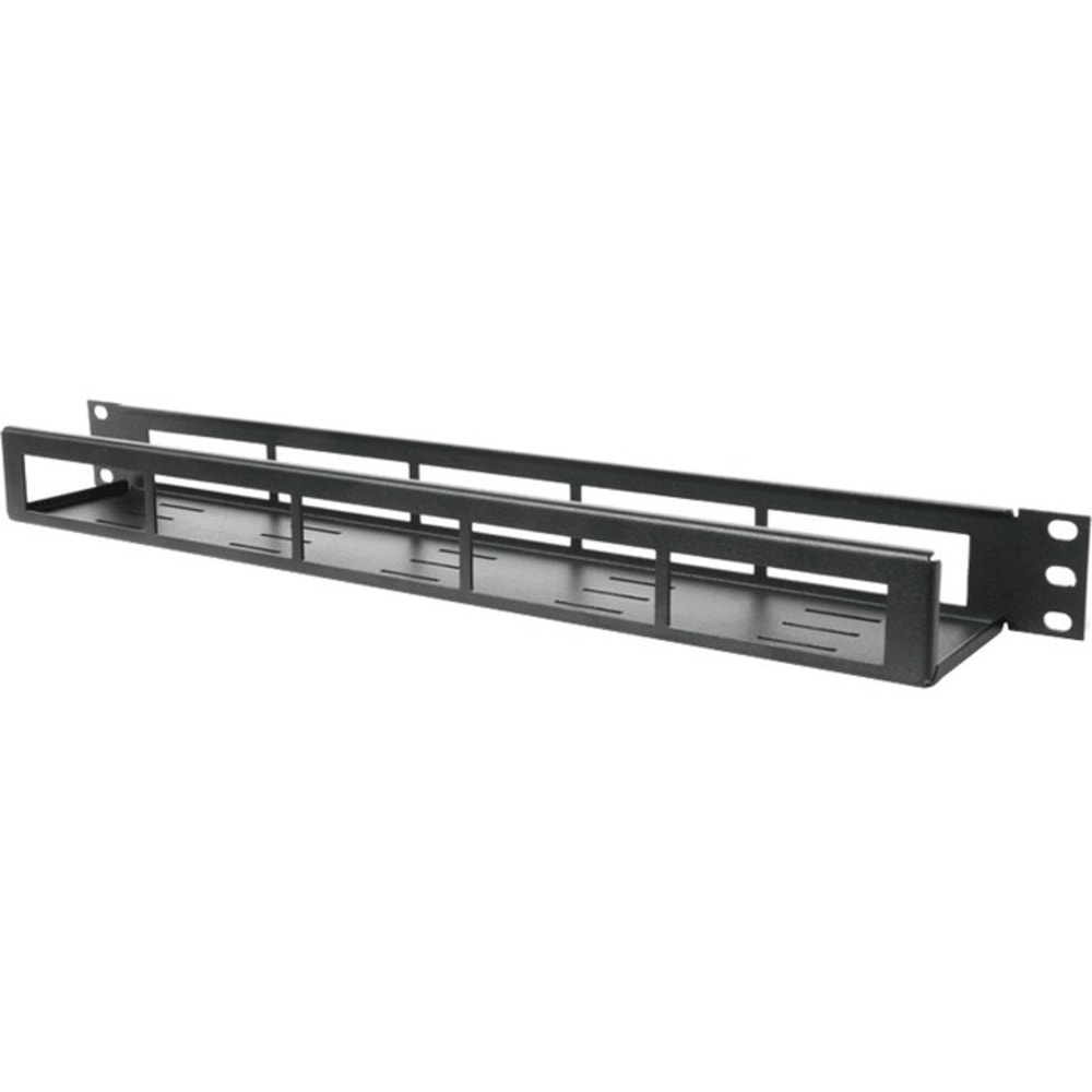 RackSolutions - Rack cable management tray - textured black powder - 1U MPN:1UCROSSBAR-120
