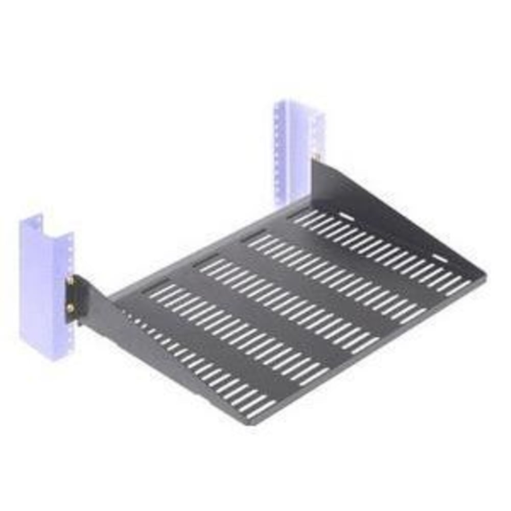 Innovation First RackSolutions Rack Shelf, Black, 13in Vented, 2USHL022HALF13DV MPN:2USHL-022HALF-13DV