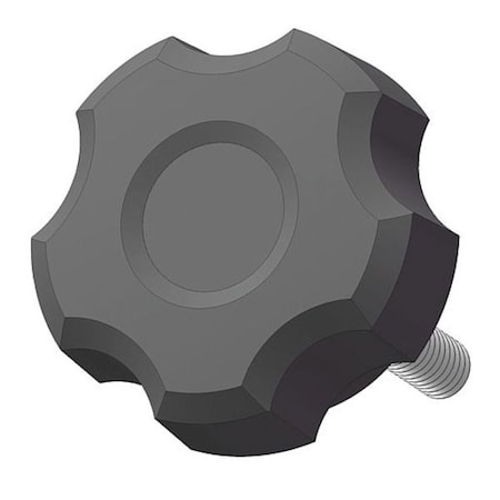 Fluted Knob with Screw, 10-24 Thread Size, 1.00