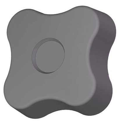 Soft Touch Four Lobe Knob, 1/4-20 Thread Size, 0.625