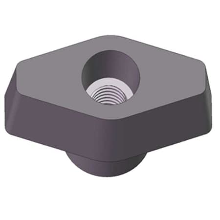 Hand Knob, T, Plastic, 1/4